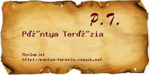 Pántya Terézia névjegykártya